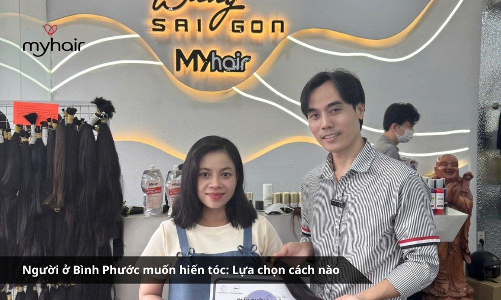 Người ở Bình Phước muốn hiến tóc