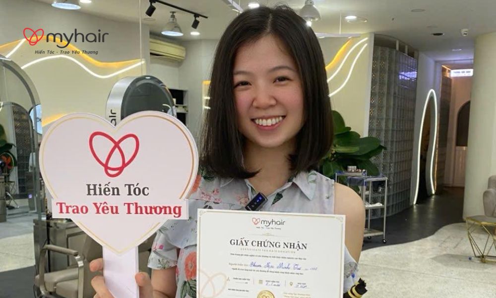 Niềm vui giản dị sau khi kết thúc hành trình hiến tóc ở Trà Vinh