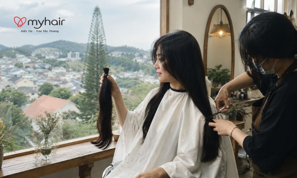 Hiến tóc ở Lâm Đồng