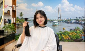 Tiệm tóc hỗ trợ hiến tóc ở Tiền Giang với ánh sáng tự nhiên