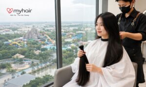 Cảm xúc đọng lại sau khi hoàn tất hiến tóc ở Long An