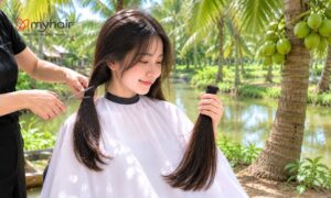 Một mái tóc được gửi đi cùng mong muốn lan tỏa điều tích cực từ hiến tóc ở Bến Tre