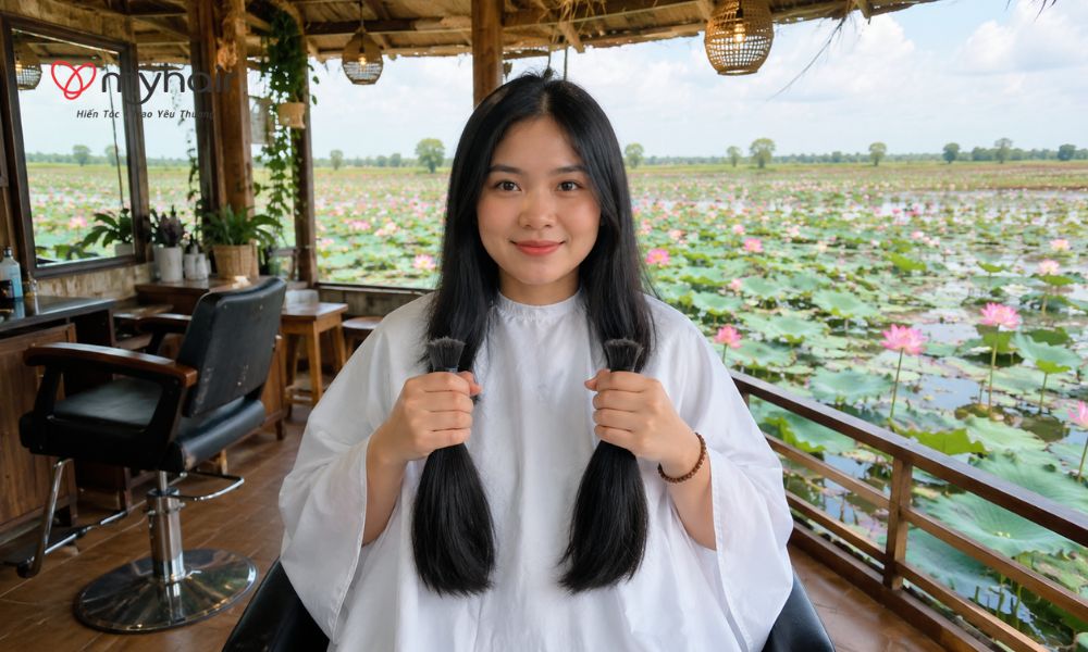 Một mái tóc được cắt đi để mở ra niềm vui cho người khác từ hiến tóc ở Đồng Tháp